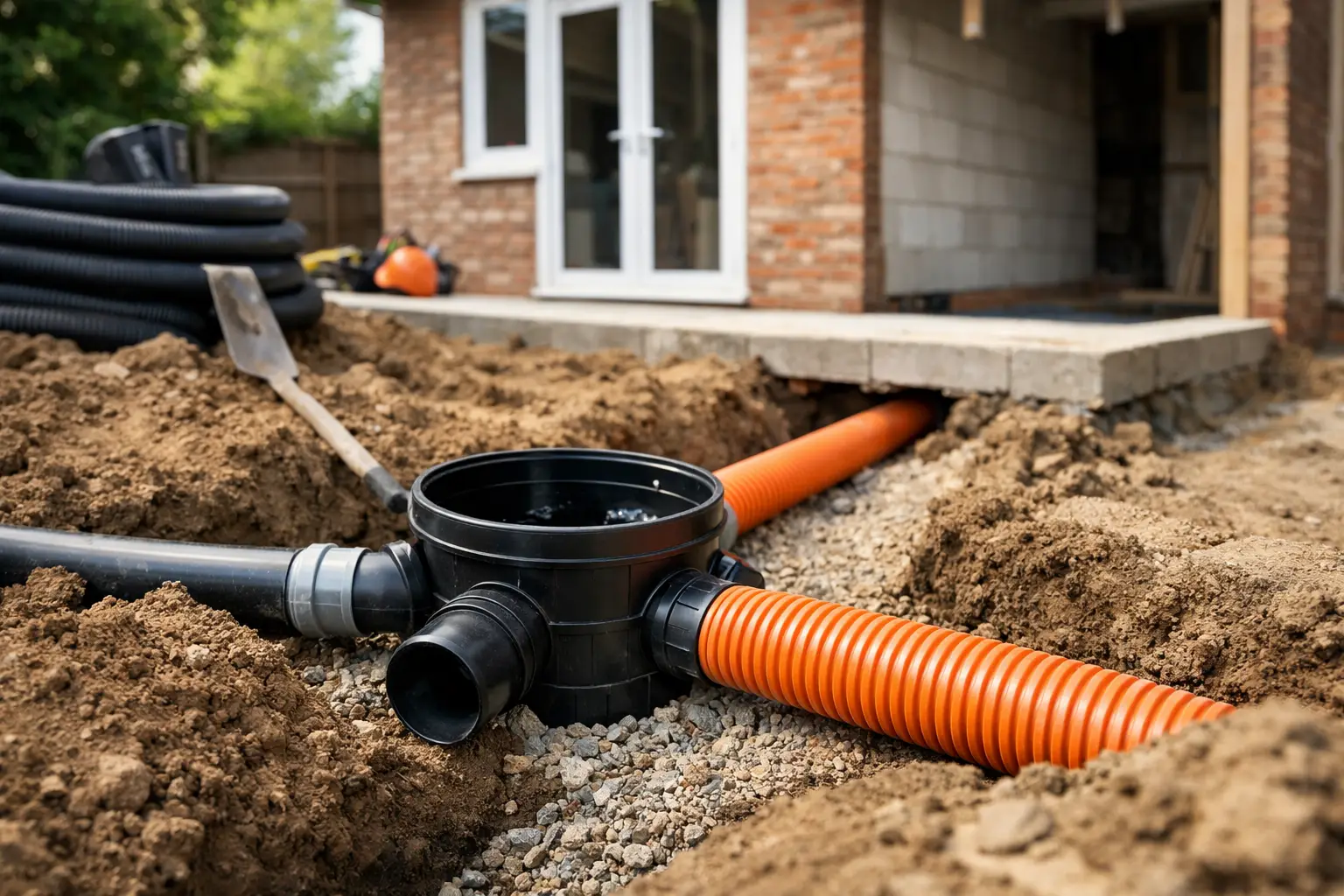 Drainage Installation for Extension Work