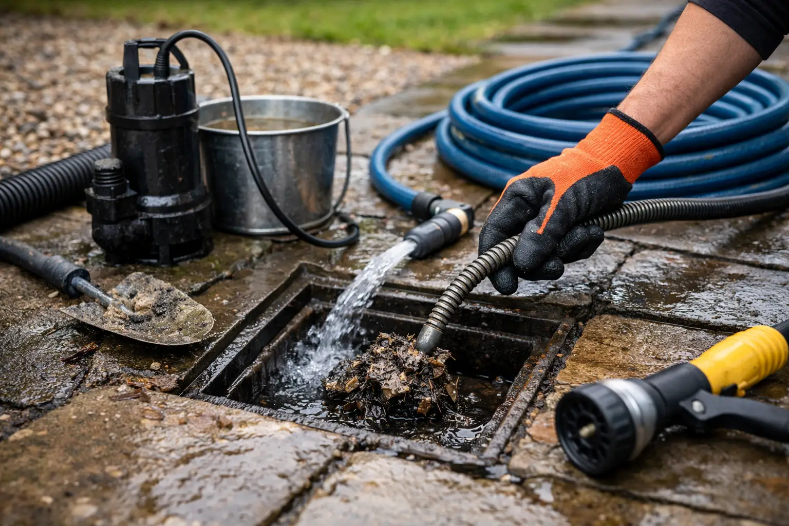 How to Clear Outside Drain Safely