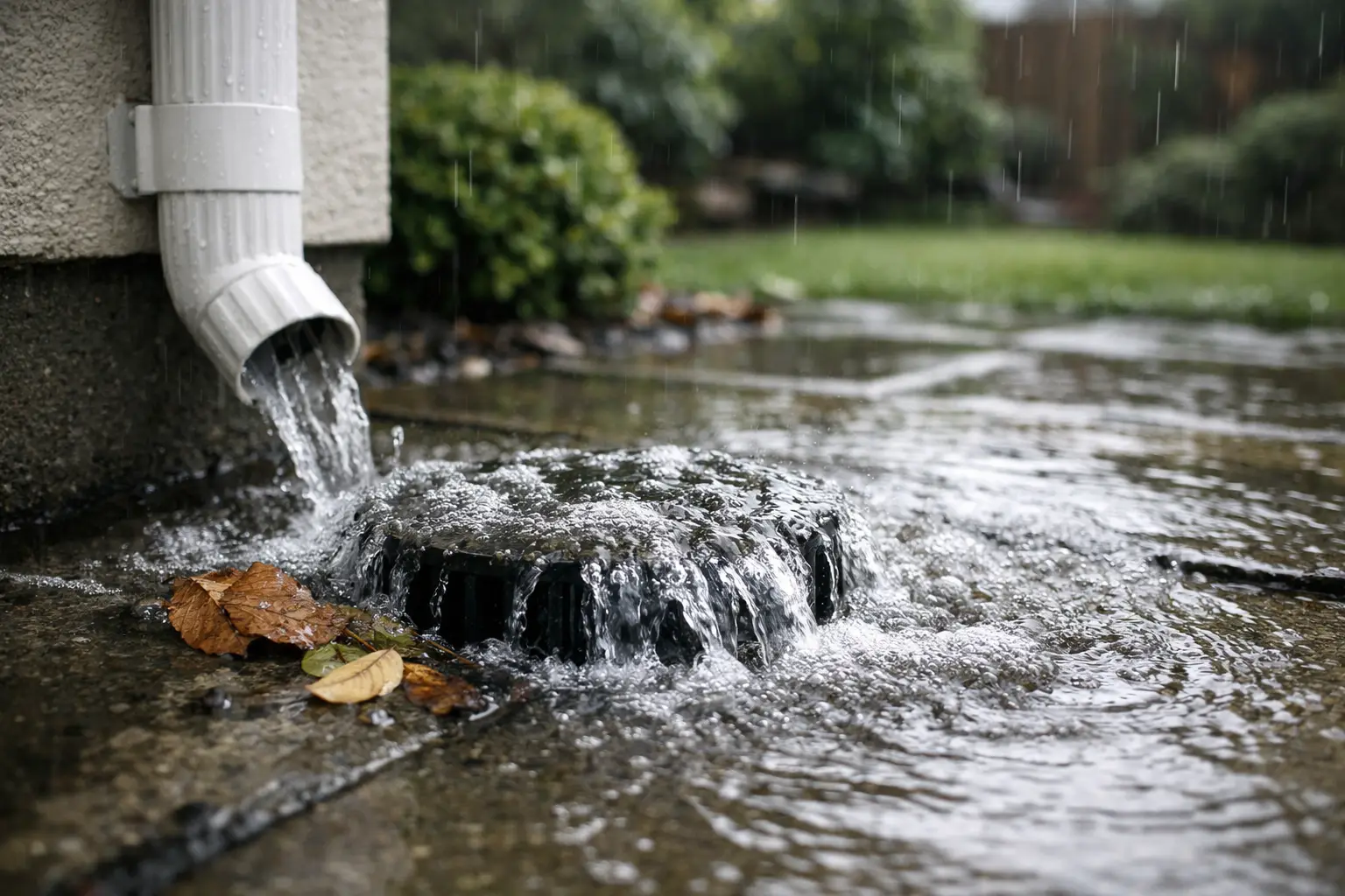 Outside Drain Overflowing After Rain?