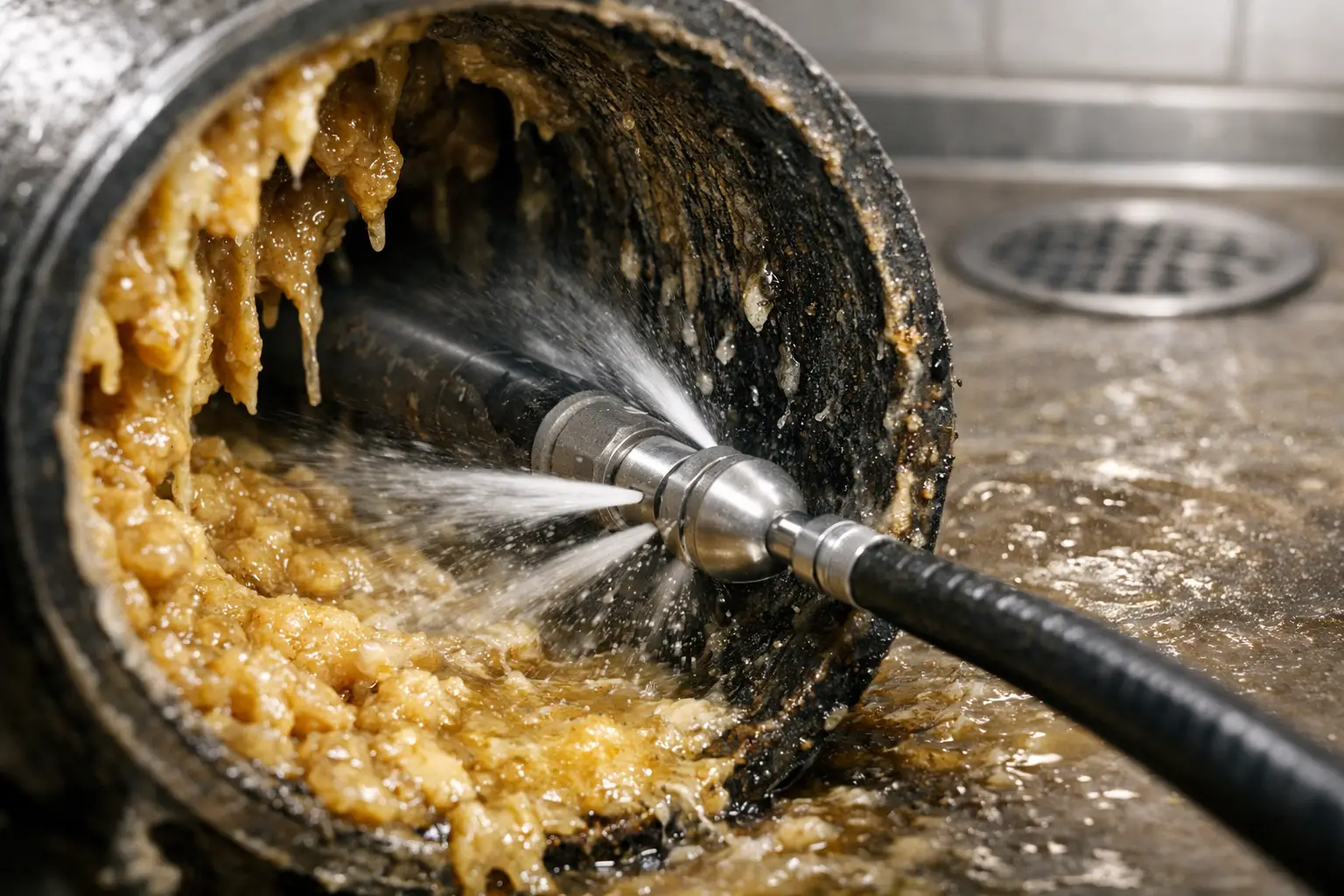 When Drain Jetting for Grease Buildup Works